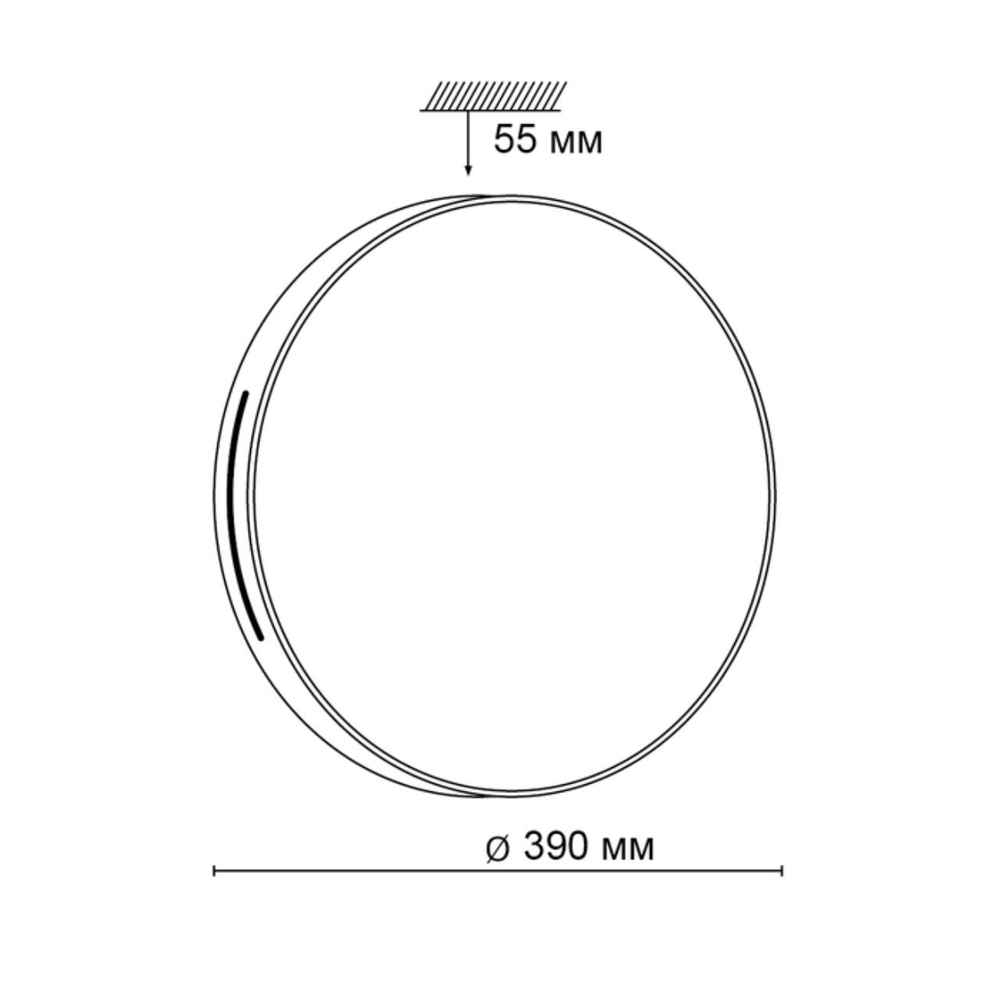 2075/DL PALE SN 000 Светильник пластик/белый/коричневый LED 48Вт 3000-6300K D390 IP43 пульт ДУ GETA COFFEE