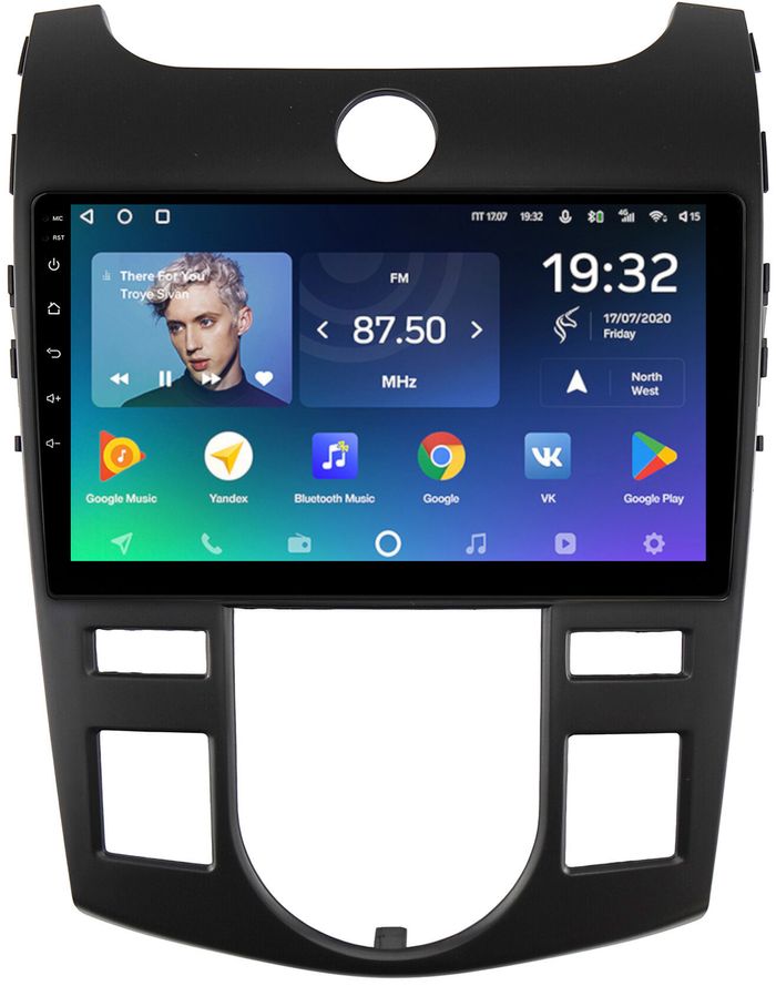 Магнитола для KIA Cerato 2 2008-2013 (климат, рамка черная) - Teyes CC2 PLUS монитор 9" QLED, Android 10, Быстрая, SIM-слот