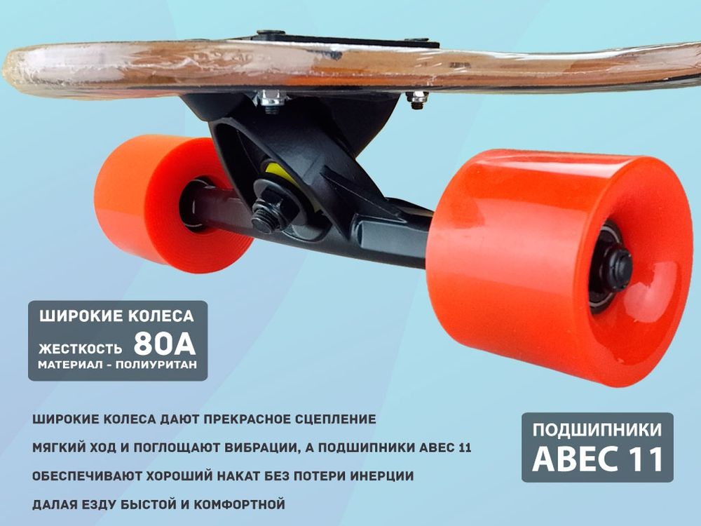 Лонгборд фрирайд :WX-101  (цветы)