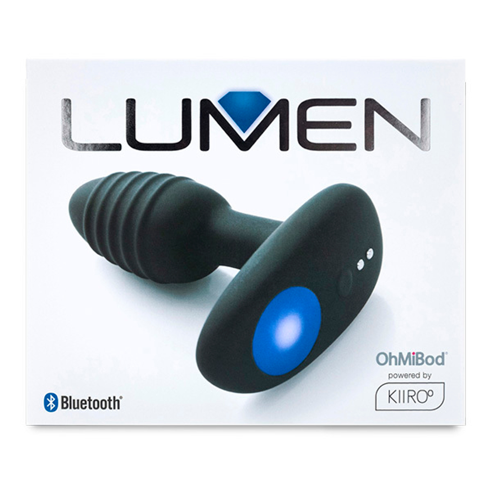 Интерактивная анальная вибропробка 3,3см Kiiroo OhMiBod Lumen Silicone Rechargeable App Enabled Butt Plug