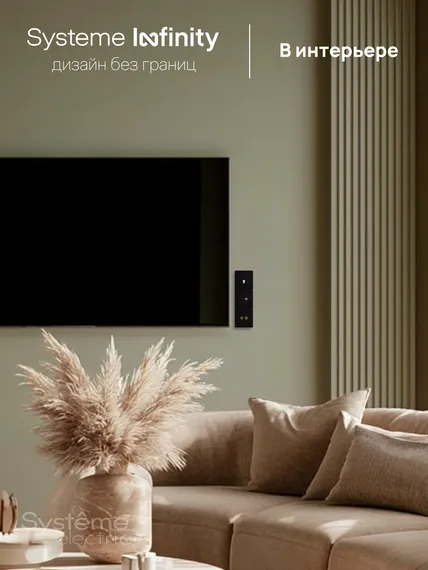 Розетка телевизионная TV/FM/SAT 5-2400Mгц Systeme Electric Infinity Полярная ночь FSE001098