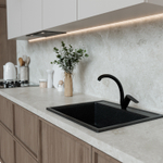 Смеситель для кухни 35k MIXLINE МЛ14-031(ML14-031BL)выс.излив б/отв бок.п/гайку ЧЕРНЫЙ(без подводки)