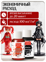 Комбо красок для аэрографа (красная+чёрная) 2х30 мл