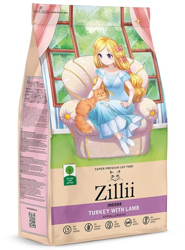 ZILLII Adult Indoor Индейка/ягненок для кошек 400 г