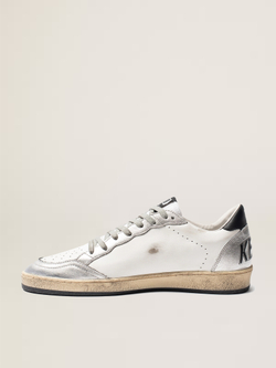 Men's Ball Star in leather with silver inserts and black leather star