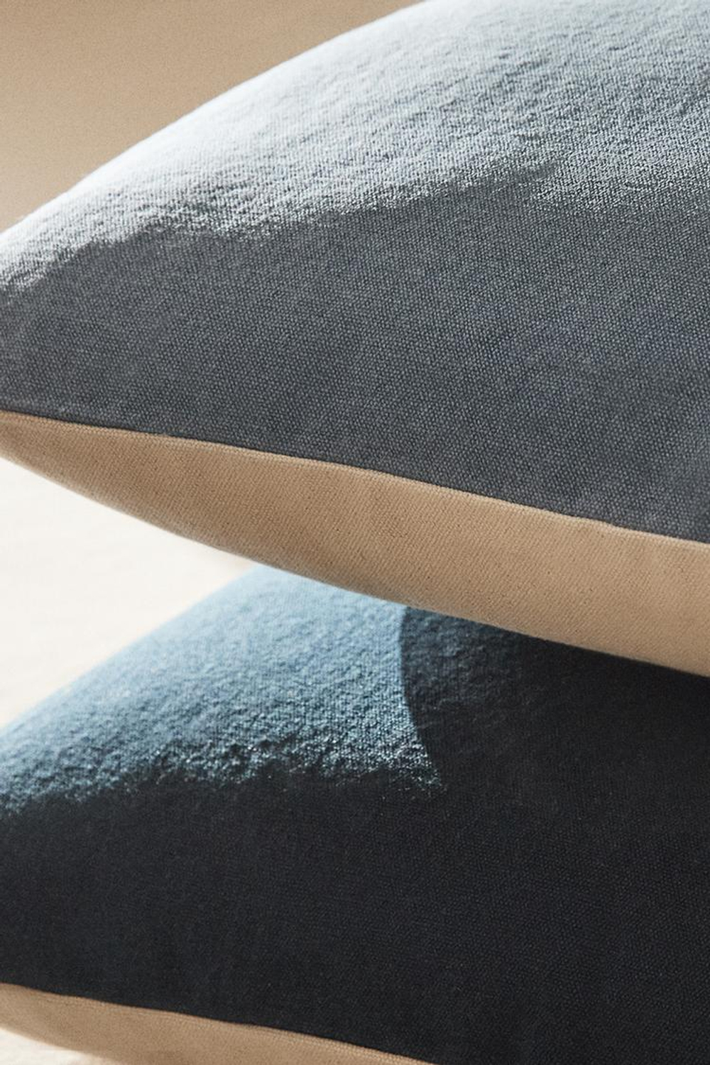ZARA HOME ОДНОТОННЫЙ ХЛОПКОВЫЙ ЧЕХОЛ ДЛЯ ДЕКОРАТИВНОЙ ПОДУШКИ, ГОЛУБОЙ