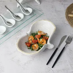 Салатник 325 мл 24,5*16 см h7 см емкость для закусок Gray Shell Frutti di Mare P.L. [1]
