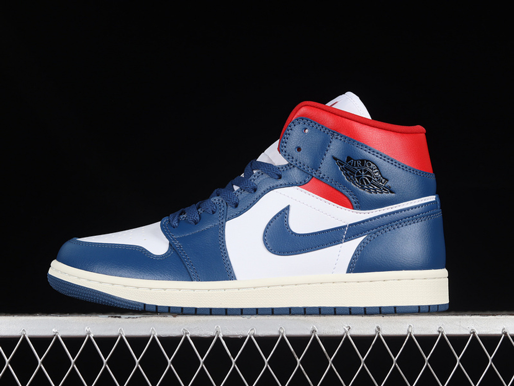 Купить кроссовки  Air Jordan 1 Mid "Blue/Red" в баскетбольном магазине futbasket.ru