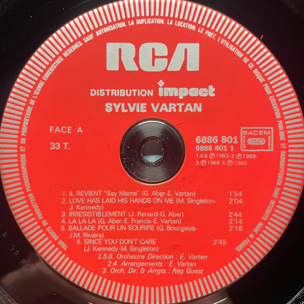 Sylvie Vartan ‎– Sylvie Vartan (Франция)