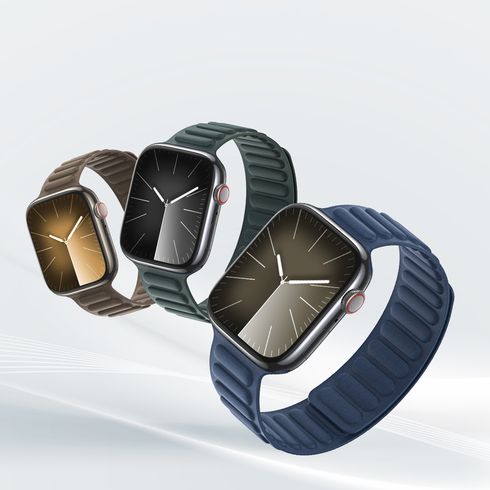 Магнитный ремешок синего цвета от Dux Ducis для смарт часов Apple Watch 38, 40, 41, 42мм, серия Strap (BL Series)