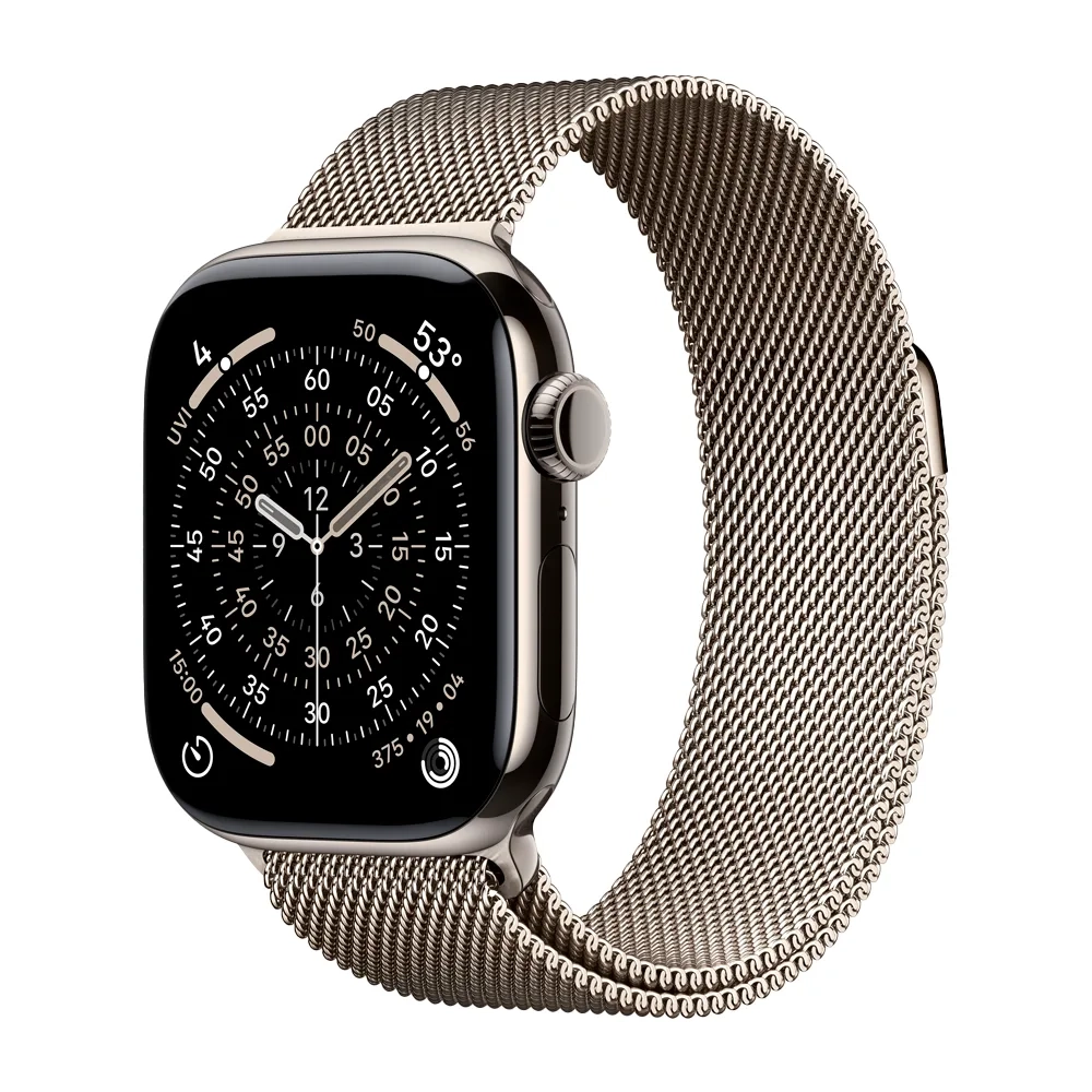 Умные часы Apple Watch Series 11 GPS + Cellular, 42mm, Natural Titanium Case with Natural Milanese Loop