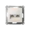 Розетка компьютерная RJ45 + RJ45 Cat 5e Systeme Electric AtlasDesign Жемчуг ATN000485