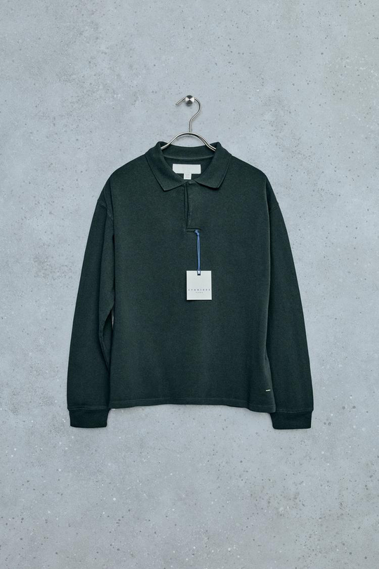ZARA STORIESZ - ПОЛО GARMENT DYE, АНТРАЦИТОВЫЙ\ХАКИ