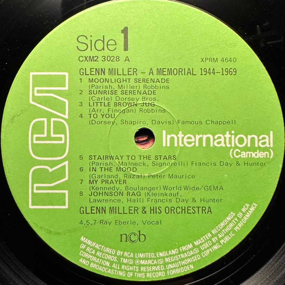 Glenn Miller - A Memorial 1944-1969 2LP (Швеция 1976г.)