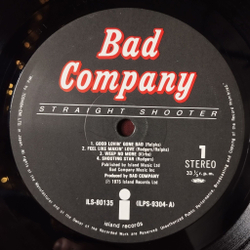 Винтажная виниловая пластинка LP Bad Company Straight Shooter (Japan 1975) (No Obi) Wild Fire Women
