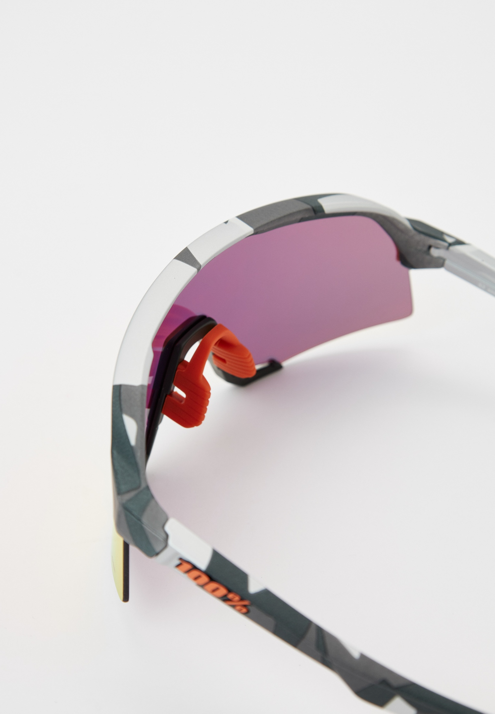 Спортивные очки с диоптриями 100% S3 - Soft Tact Grey Camo - HiPER Red Multilayer Mirror Lens