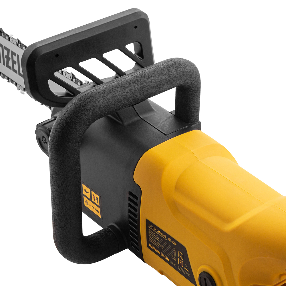 Пила цепная электрическая EDS-2200, 2.2 кВт,продольная, шина 45 см, шаг 3/8, паз 1.3 мм, 62 звена Denzel