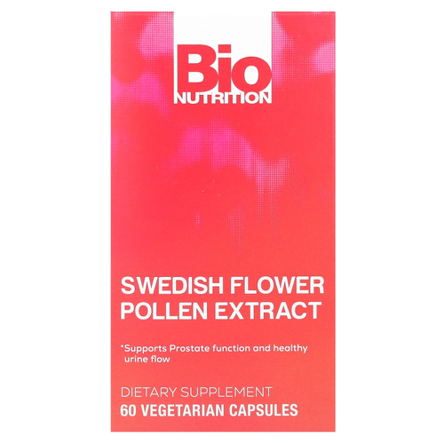 Bio Nutrition, Экстракт шведской цветочной пыльцы, 500 мг, 60 вегетарианских капсул