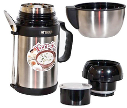 Термос с широким горлом Tiger MCW-P091 Stainless, 0.9 л