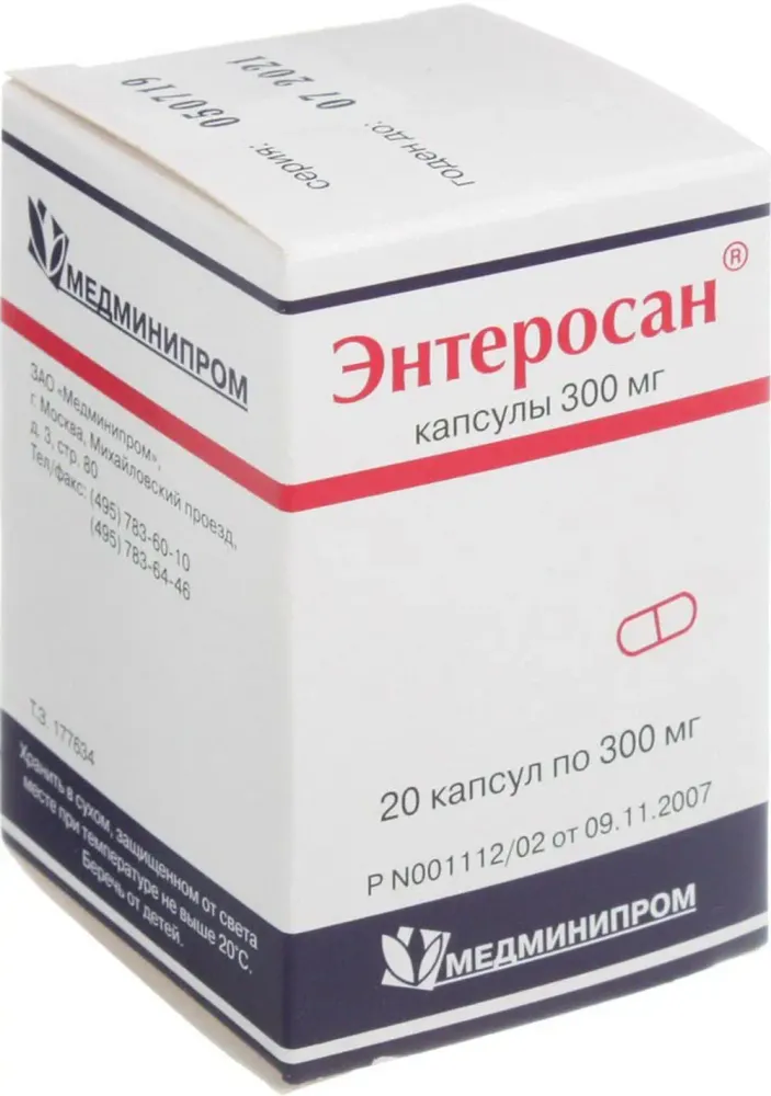 Энтеросан 300 мг 20 таб. Энтеросан 300 мг 20 таб.