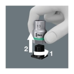 Набор с трещоткой 8006 SC 1 Zyklop Hybrid-, привод 1/2", метрический, 13 предметов WERA 05004090001