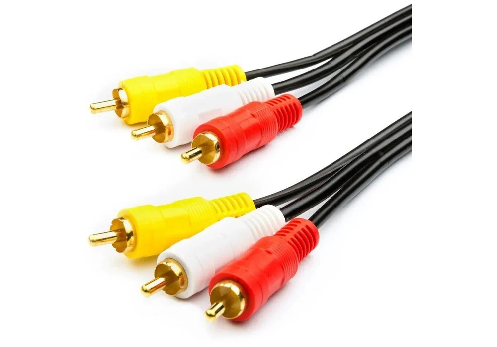 Кабель TV/AV Geplink AT 1002 3RCA-3RCA 1м
