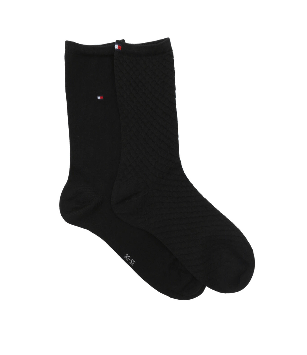 Носки 2 пары TH WOMEN SOCK 2P CF2Y Tommy Hilfiger - черный(701227563)
