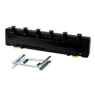 Коллектор с гидроразделителем STOUT DN25 - 1"1/2 на 3 контура 1"1/2 (черная сталь)