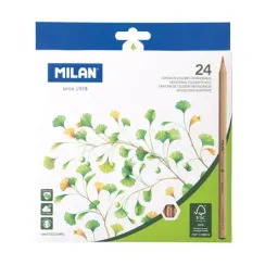 Rəngli karandaş \ Цветные карандаши Box 24 hexagonal colour pencils, certified wood