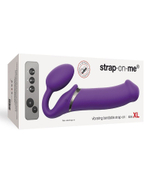 Фиолетовый безремневой вибрострапон Silicone Bendable Strap-On - size XL (Цвет: фиолетовый)
