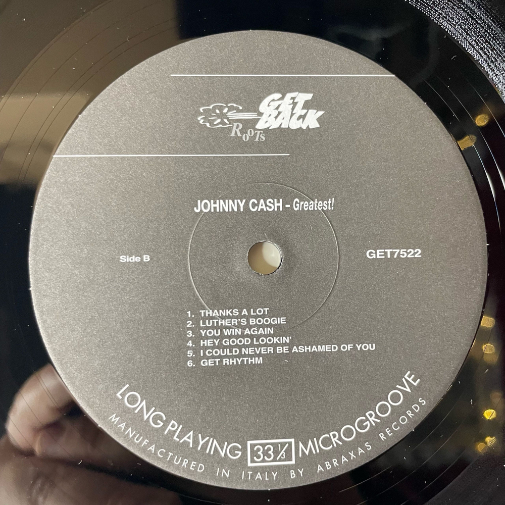 Винтажная виниловая пластинка LP Johnny Cash Greatest (Италия 2004)
