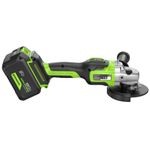 Угловая шлифовальная машина акк. Greenworks GD24AG, 24V, б/щет, 125 мм, 10500 об/мин,1x8Ач,быстрое ЗУ,кор (3200207CUH)