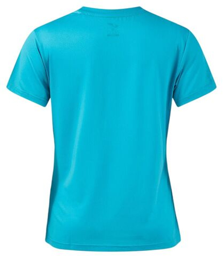 Женская теннисная футболка Joma Picasho Short Sleeve — fluor turquoise/dark navy