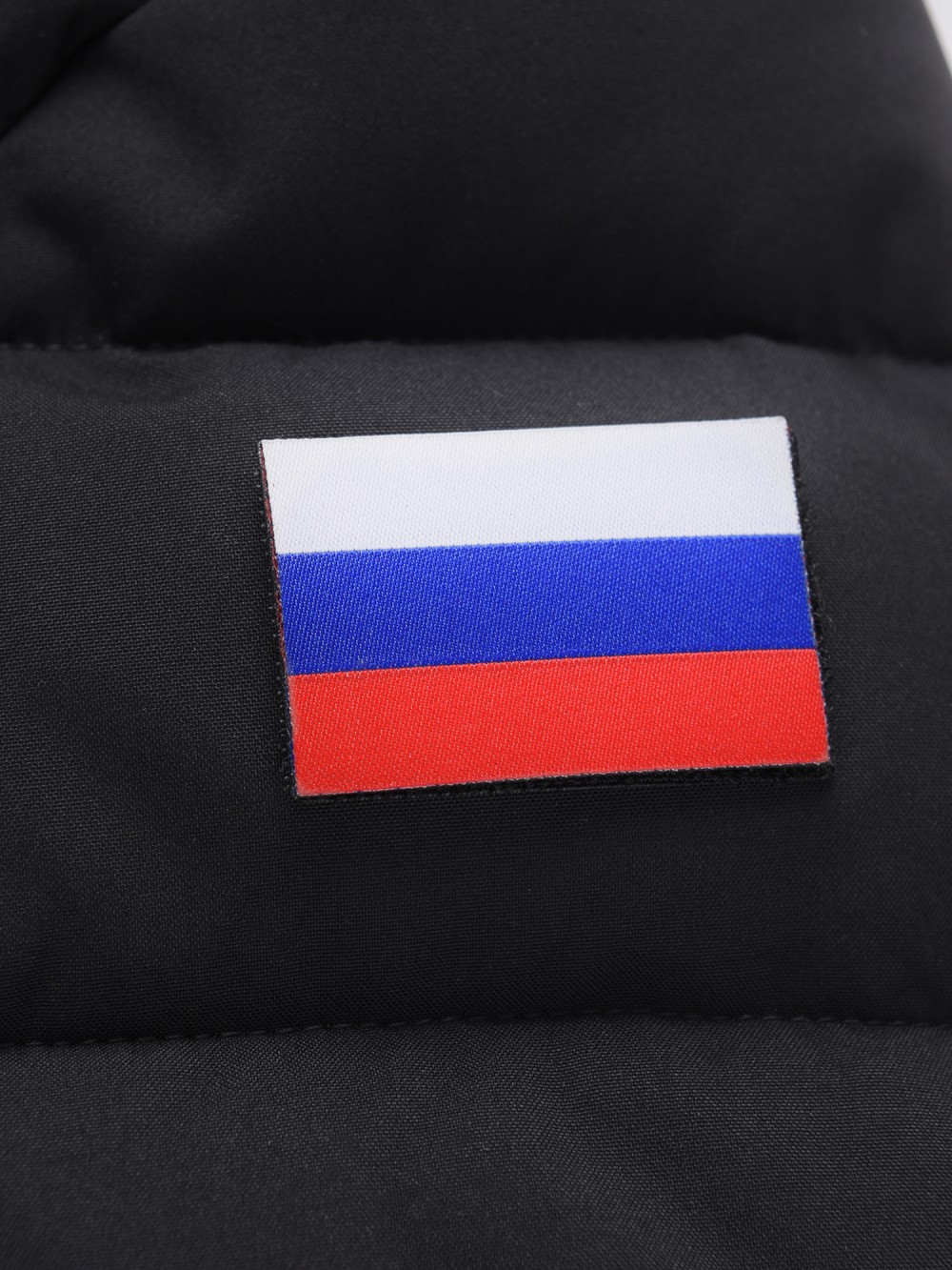 Куртка мужская удлинённая стёганая зимняя чёрного цвета