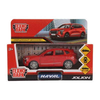 Модель ин. мет. "Haval Jolion" 12см, двери, багаж, красный, коробка JOLION-12-RD (72) (Технопарк)