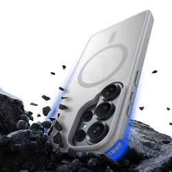 Чехол серого цвета с MagSafe для Samsung Galaxy S26 Ultra, серия Yind Series от Dux Ducis