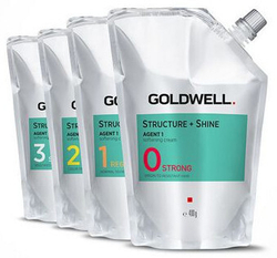 Goldwell Structure + Shine Agent 1 Softening Cream 1 Regular - Смягчающий крем для выпрямления натуральных и трудноподдающихся волос 400 мл