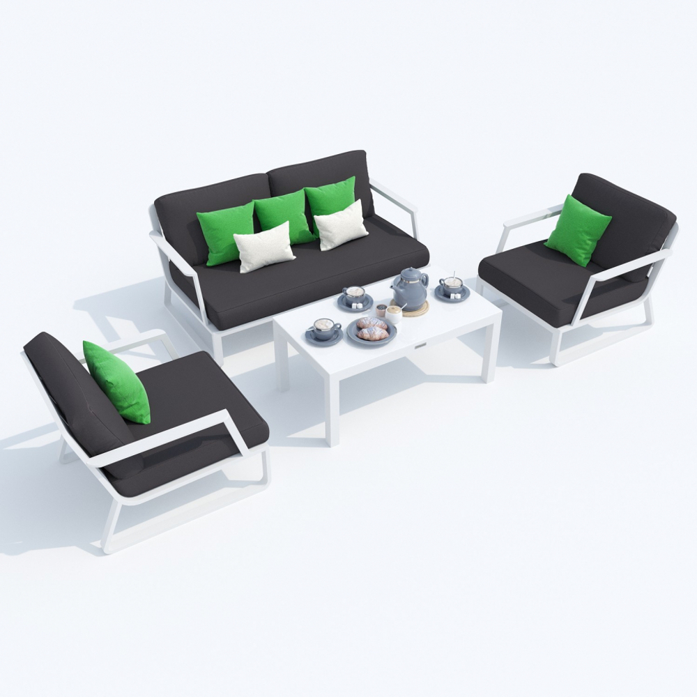 Лаунж зона Ideal Patio ЭСТИВО антрацит - белый каркас