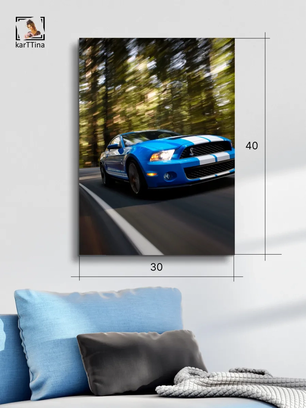 Картина "Shelby Mustang", галерейная 30х40см 1шт.