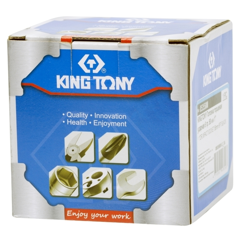 KING TONY (853558M) Головка торцевая ударная шестигранная 1", 58 мм