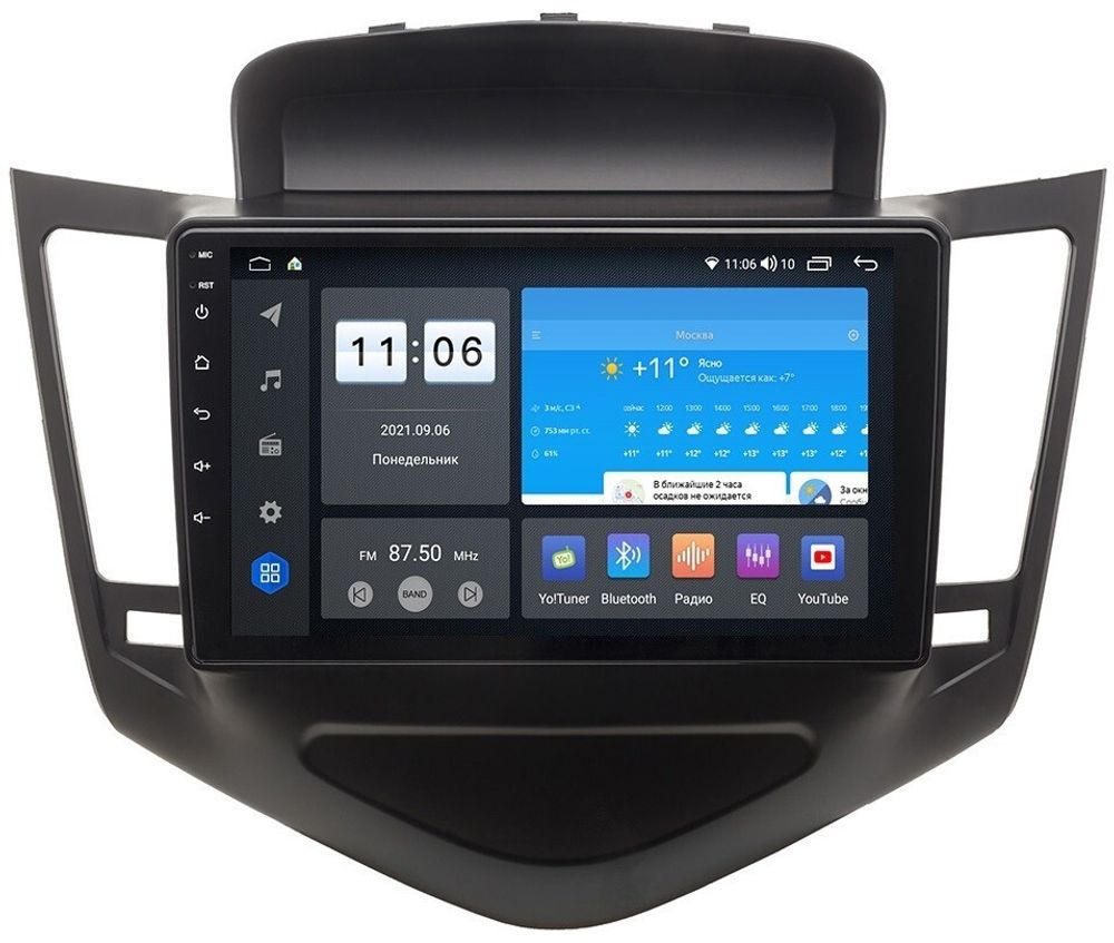 Магнитола для Chevrolet Cruze 2009-2012 - ZX492R9-7862 Android 10, Быстрая, SIM-слот