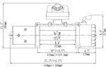 Лебёдка автомобильная электрическая 12V Runva 8000 lbs 3629 кг