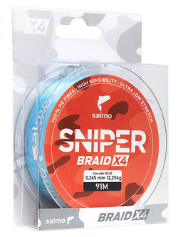 Леска плетёная Salmo Sniper BRAID Blue 091/026