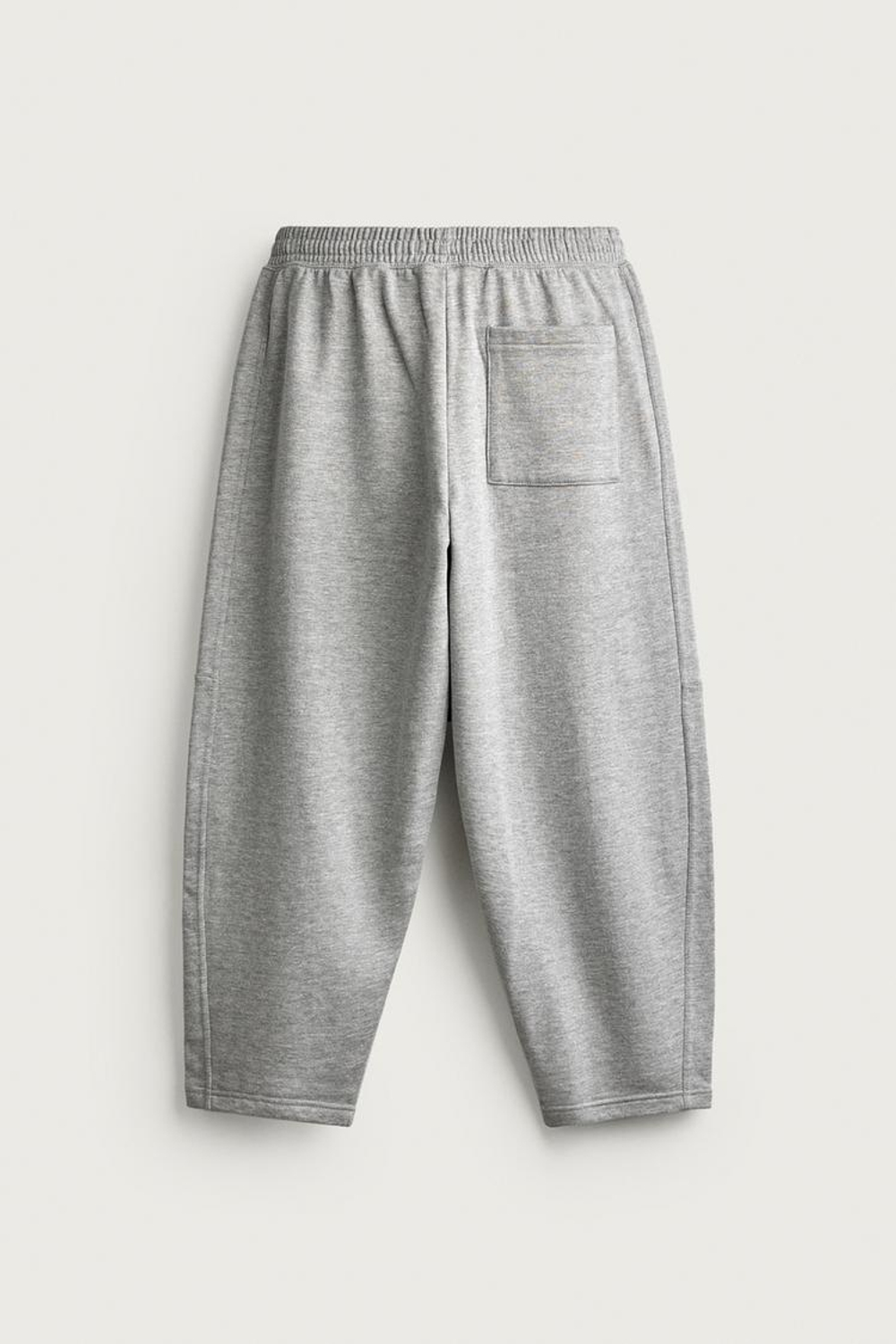 ZARA БАЗОВЫЕ БРЮКИ-ДЖОГГЕРЫ BALLOON FIT, СЕРЫЙ МЕЛАНЖ