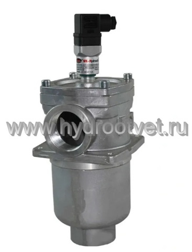 RFBN/HC110DC10C1.X AL - Сливной фильтр гидравлический одинарный модели RF с алюминиевым корпусом тонкость фильтрации 10 мкм, типоразмер 110, вид присоединения: резьба G3/4, материал корпуса - алюминий, рабочее давление до 25 бар, электрический индикатор загрязнения