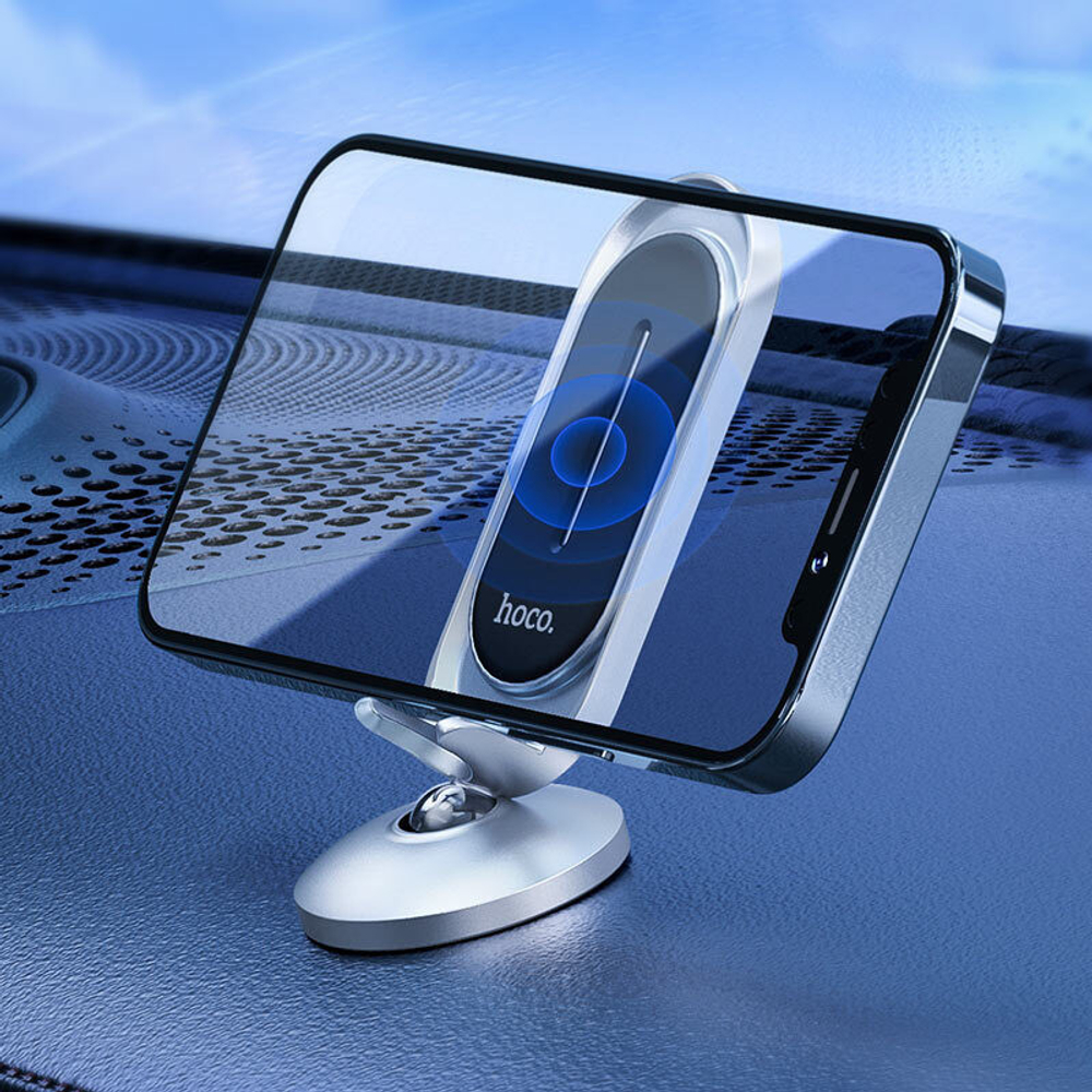 Автомобильный держатель Hoco CA78 Magnetic Car Holder Серебро
