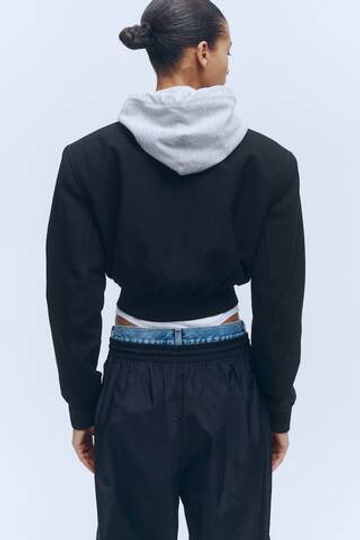 H&M X WARDROBE.NYC Куртка-бомбер из шерсти, черный