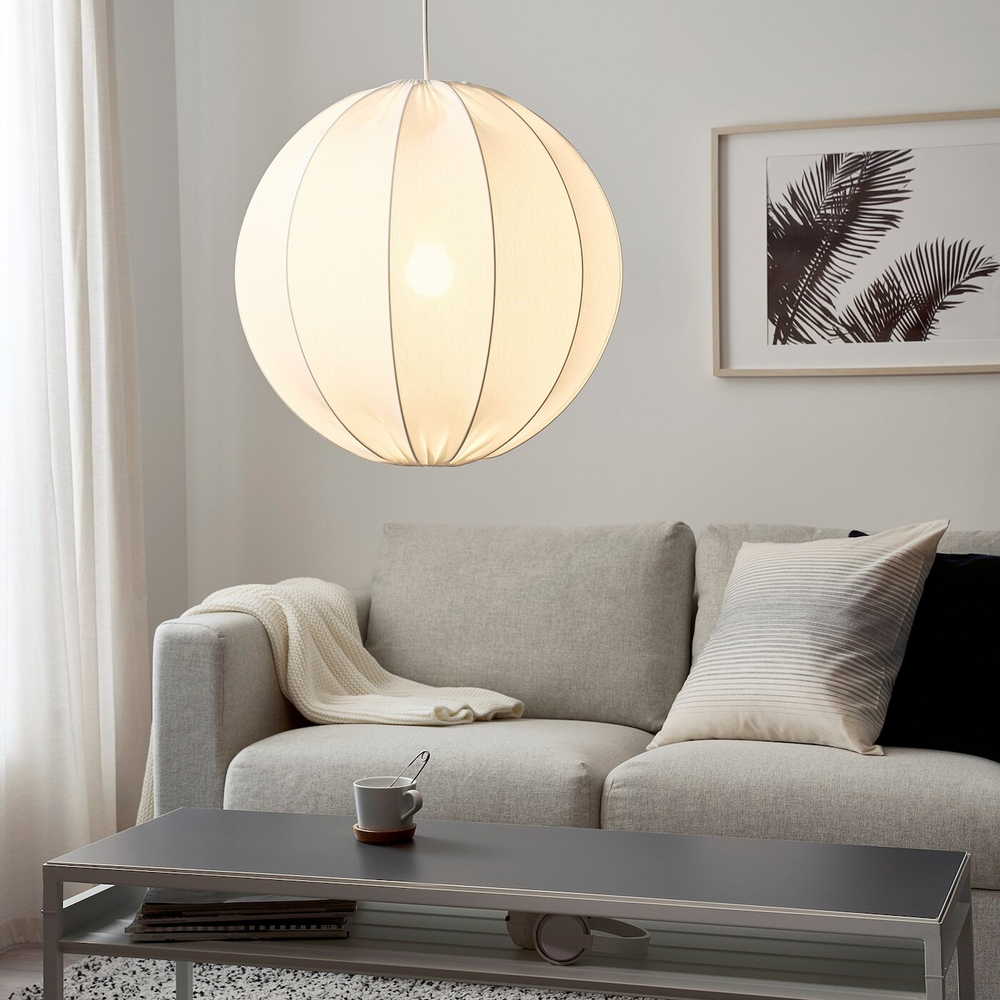 IKEA REGNSKUR  (ИКЕА РЕГНСКУР)  -  Абажур для подвесного светильника, круглый белый, 50 см