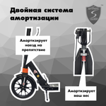 Самокат Urban Scooter Original tm Disc Black, (2024), с дисковым тормозом, складной, городской, двухколесный.