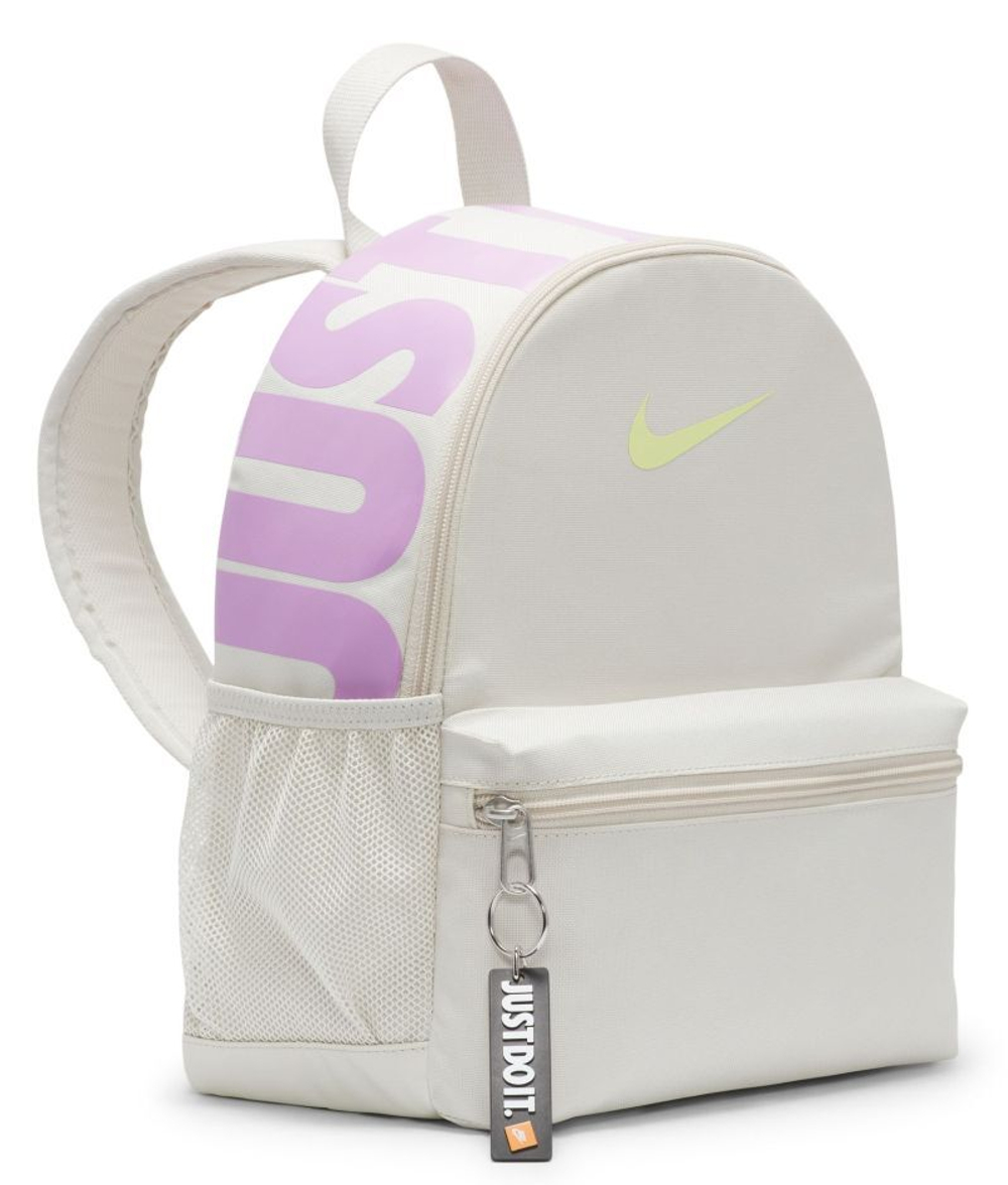 Рюкзак теннисный Nike Brasilia JDI Mini Backpack - light bone/rush fuchsia/light lemon twist